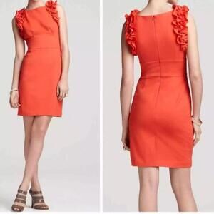 Trina Turk l Mina Ruffle Ponte Knit Dress Size 4